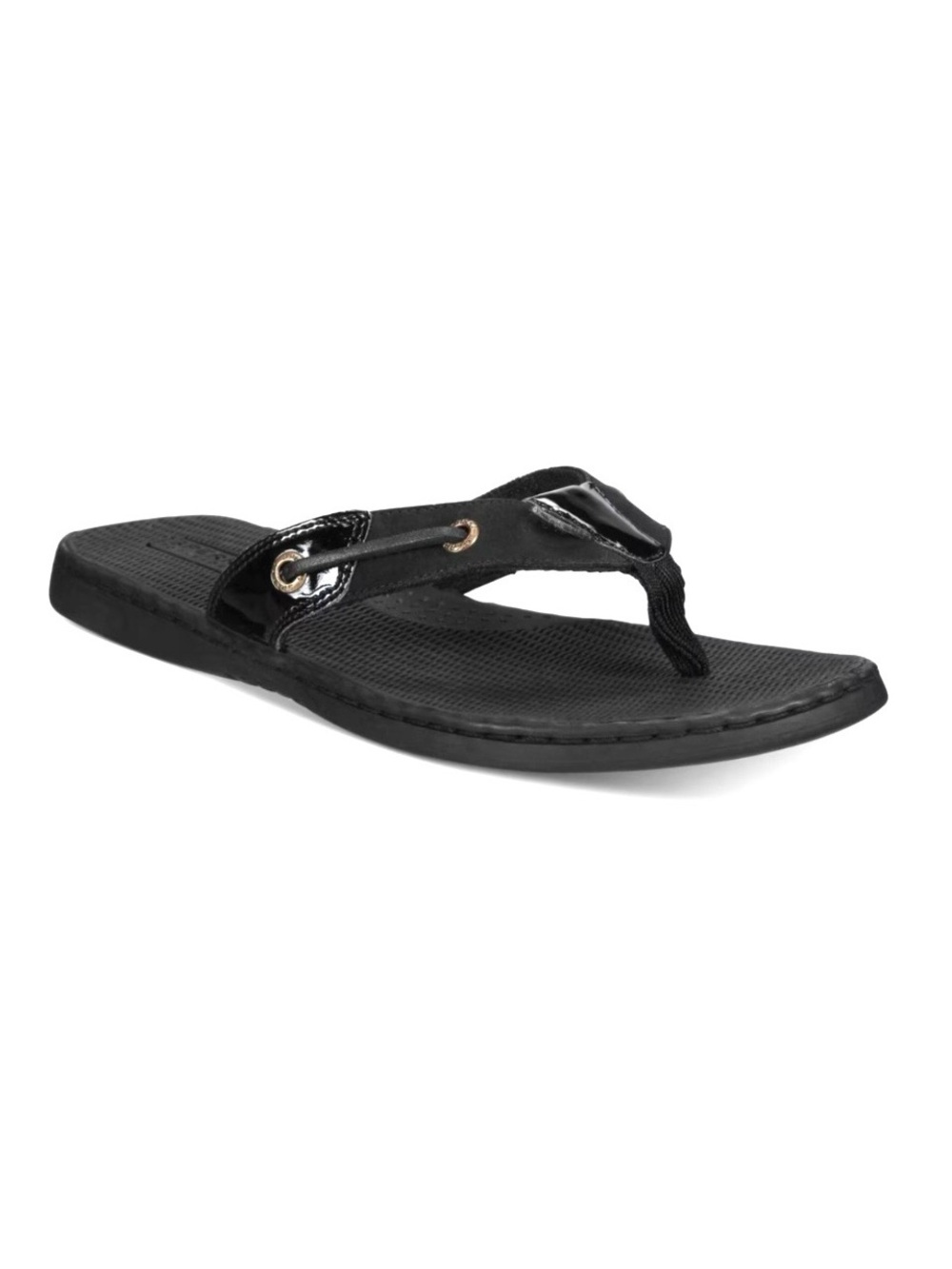 🩴 Sperry Black on Black  Rubber Boat Shoe Sole flip flops